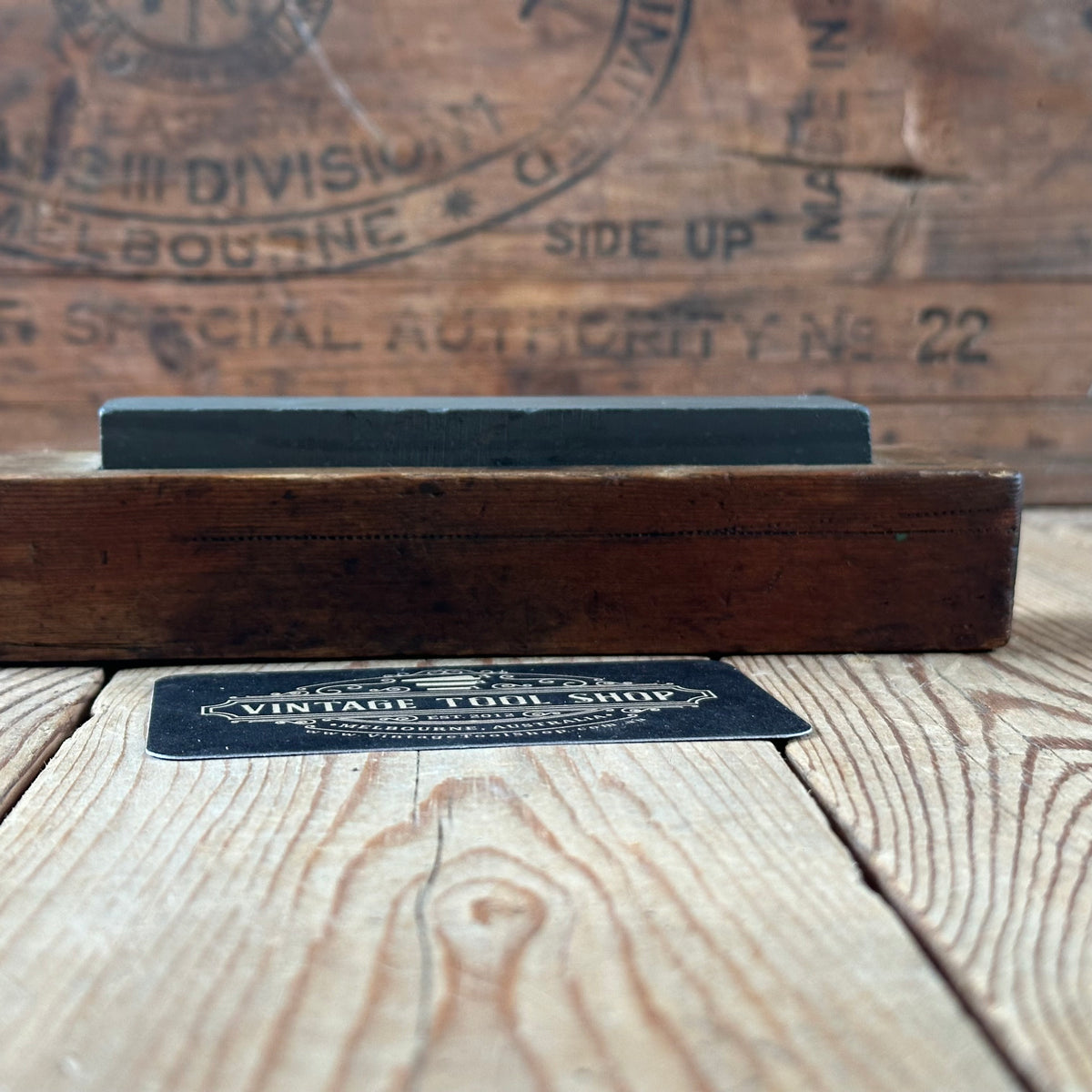 A402 GREEN! Vintage German Thuringian SLATE Razor BARBER HONE waterstone
