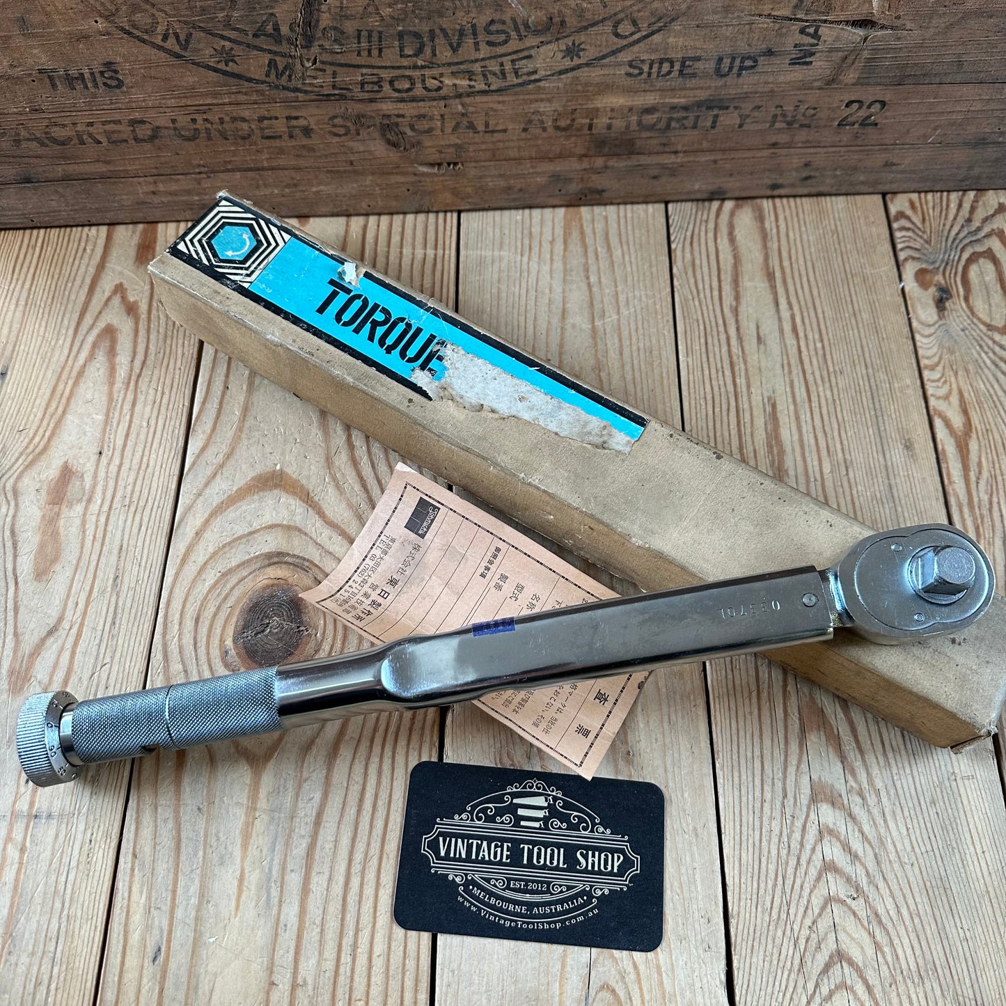 H2431 Vintage JAPANESE JOHNICHI TORQUE WRENCH IOB