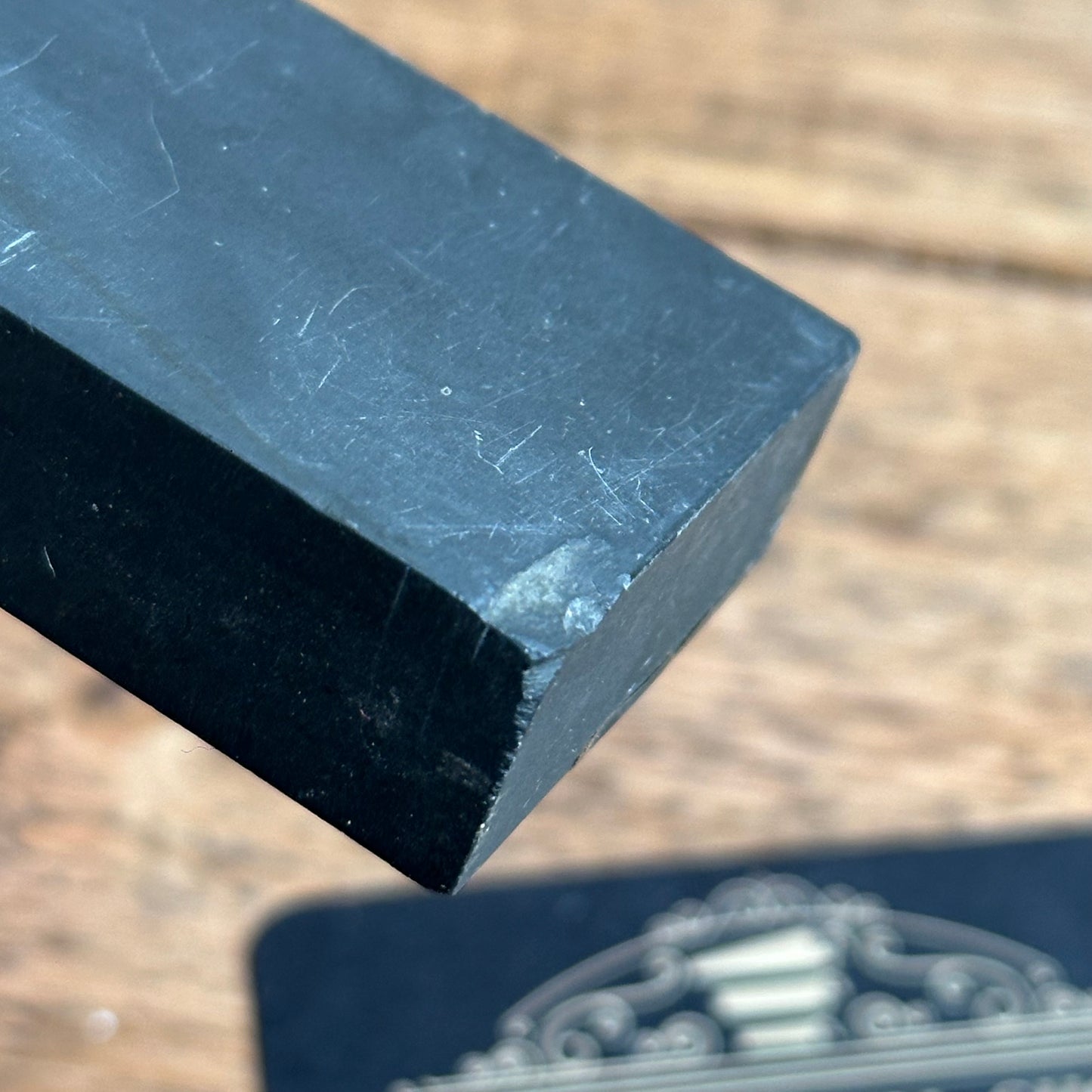 SOLD. A388 Vintage RARE! Labelled 7” ESCHER German THURINGIAN slate Razor HONE sharpening stone waterstone