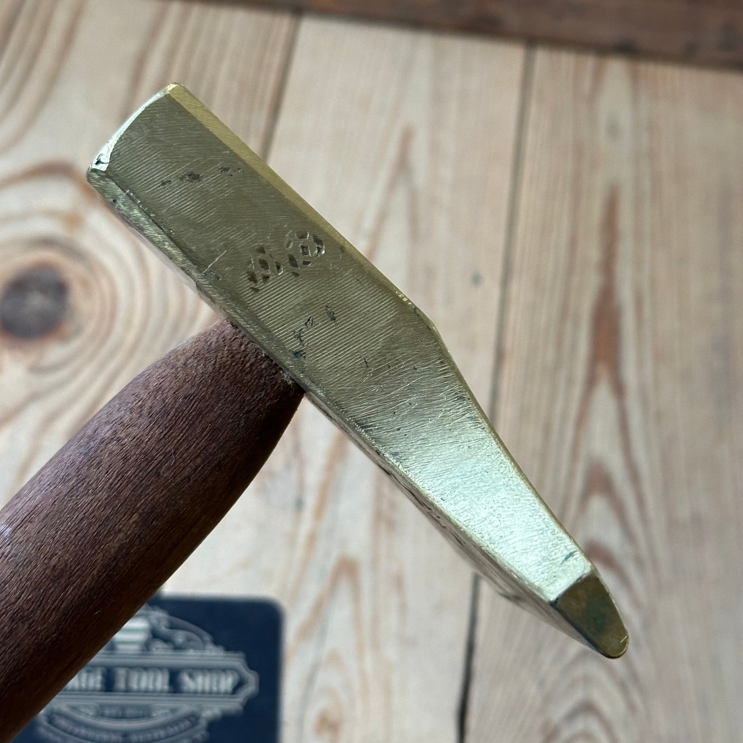 N1797 COOL! Vintage BRASS VENEER HAMMER