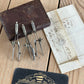 T9122 Antique small fancy DRAFTING tools DRAWING SET in leather box & 1830s envelope