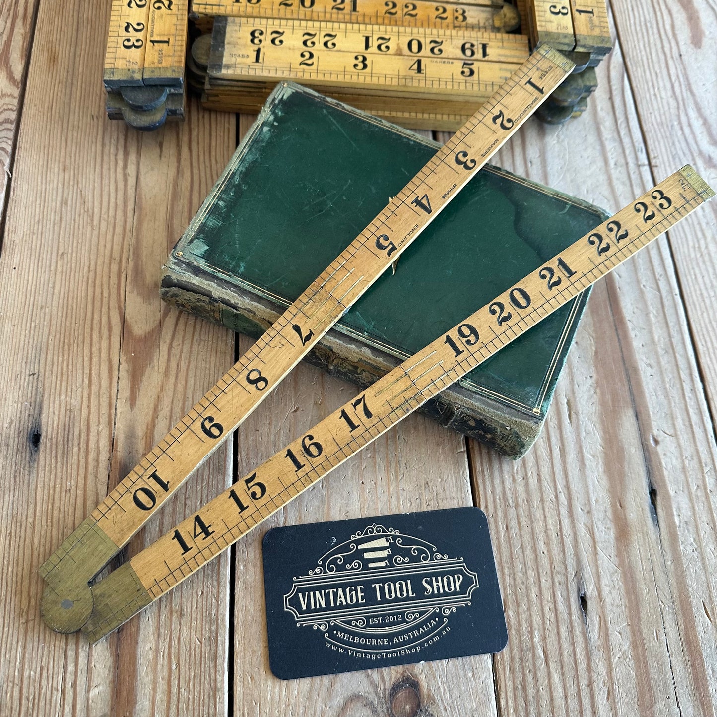 D1995 NEW! 1 x Vintage unused SMALLWOOD England No.454 BOXWOOD Imperial 24” RULER