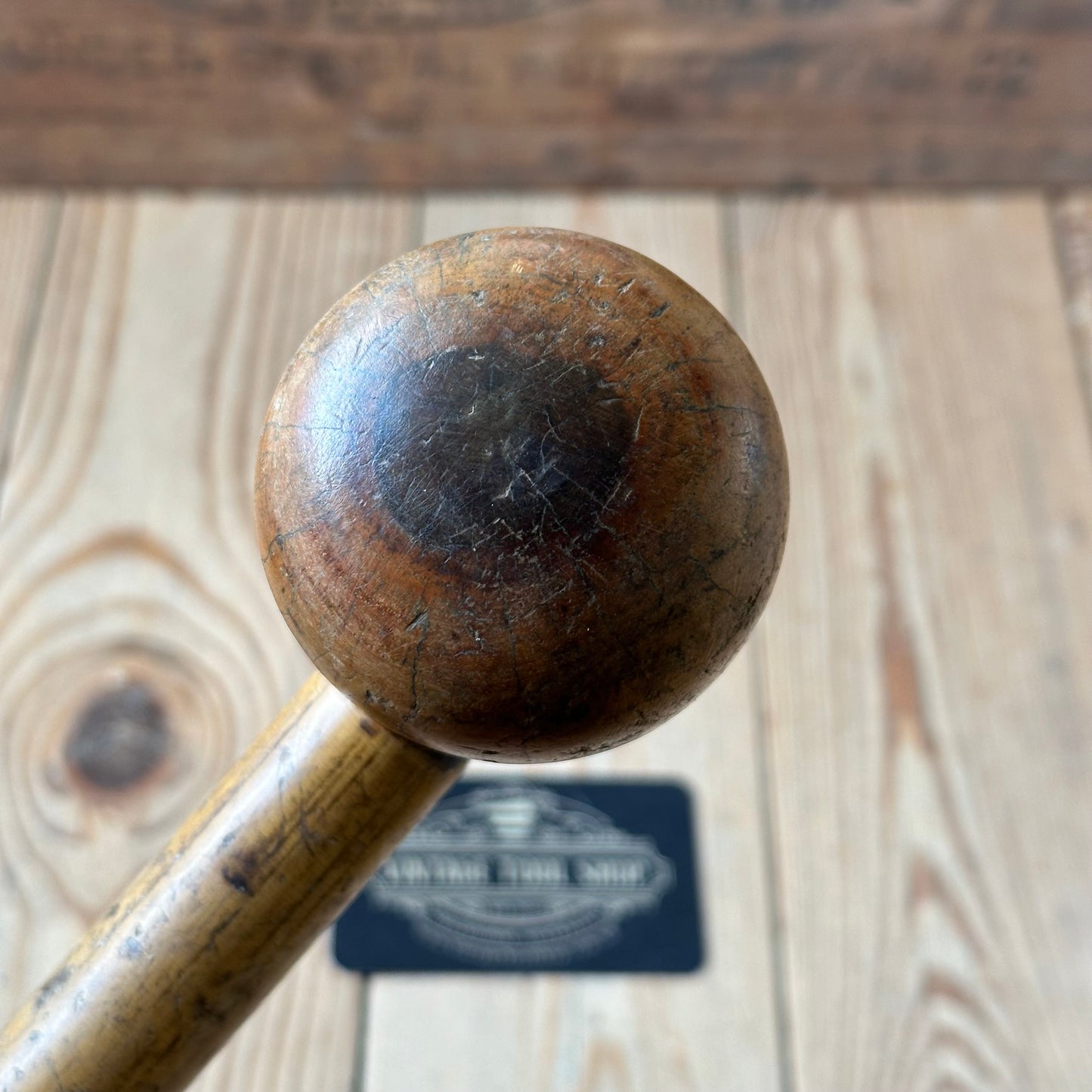 H2452 Vintage LIGNUM Lead BOSSING MALLET plumbers mallet