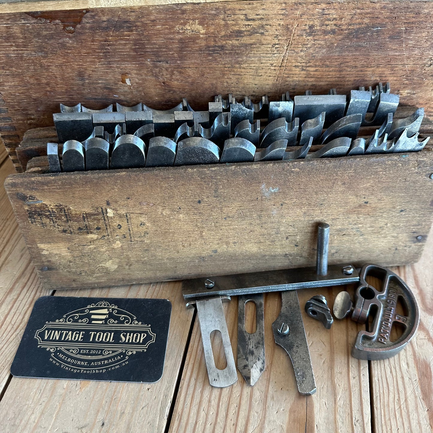 N1088 Antique STANLEY USA No.55 Combination PLANE + 50 x CUTTERS