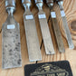 T10076 Vintage set of 5 x TITAN AUSTRALIA No:101 Registered Firmer CHISELS