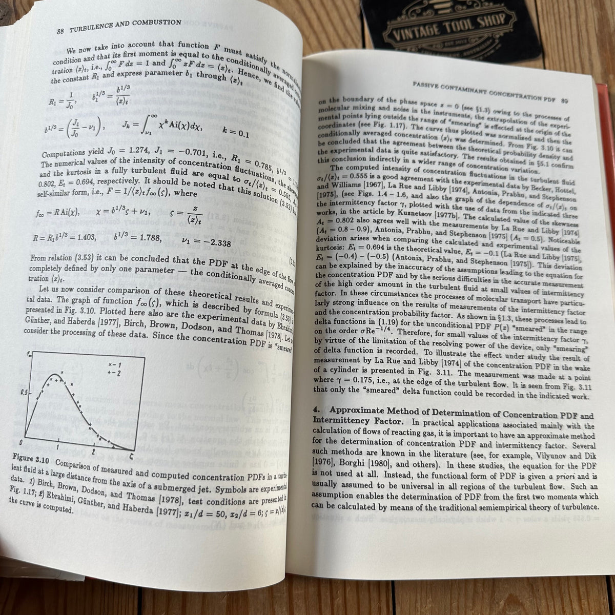 N1998 Vintage 1990 BOOK TURBULENCE and COMBUSTION by V.R.Kuznetsov & V.A.Sabelnikov