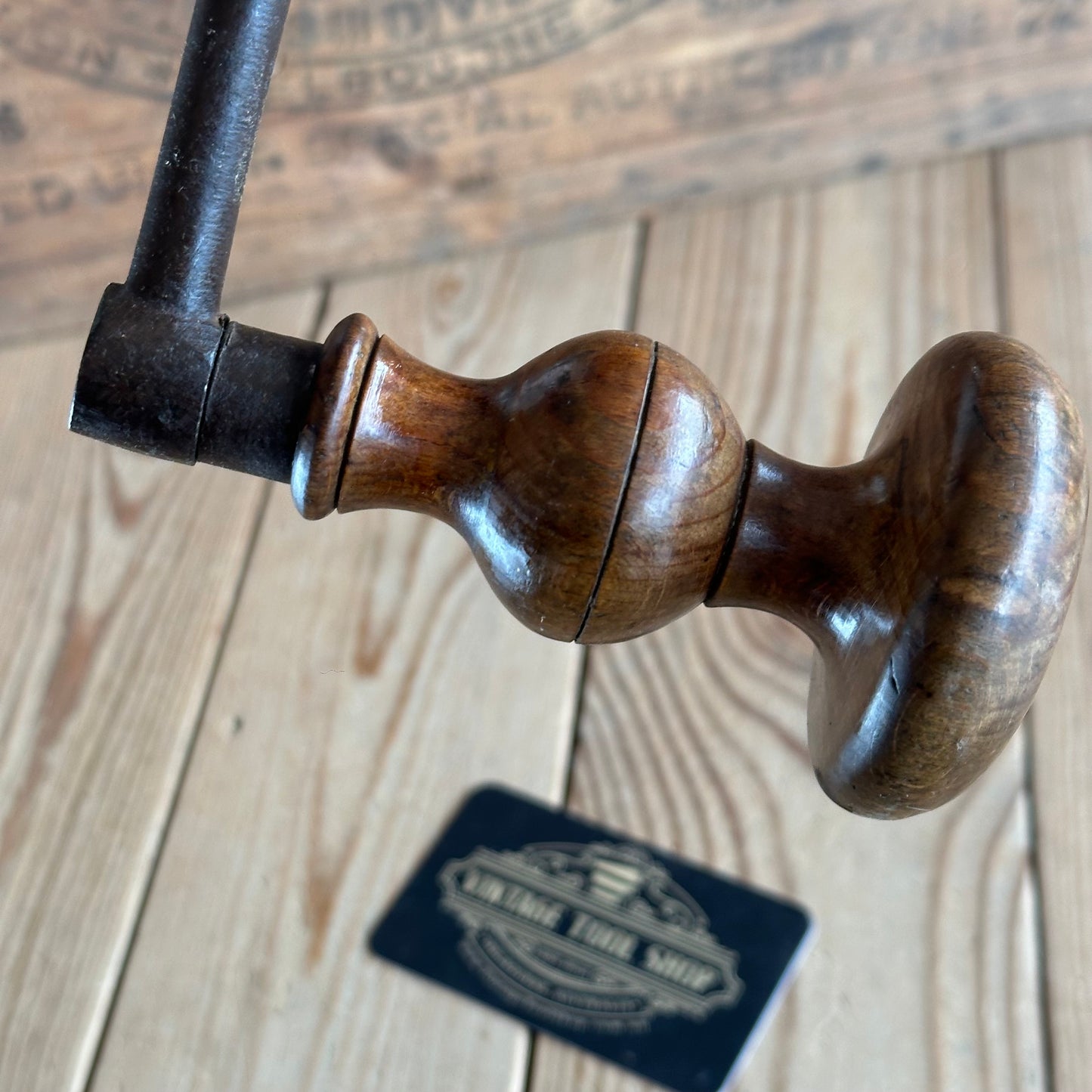 T9020 Antique FRENCH Early Style BRACE Ornate Handle Drill