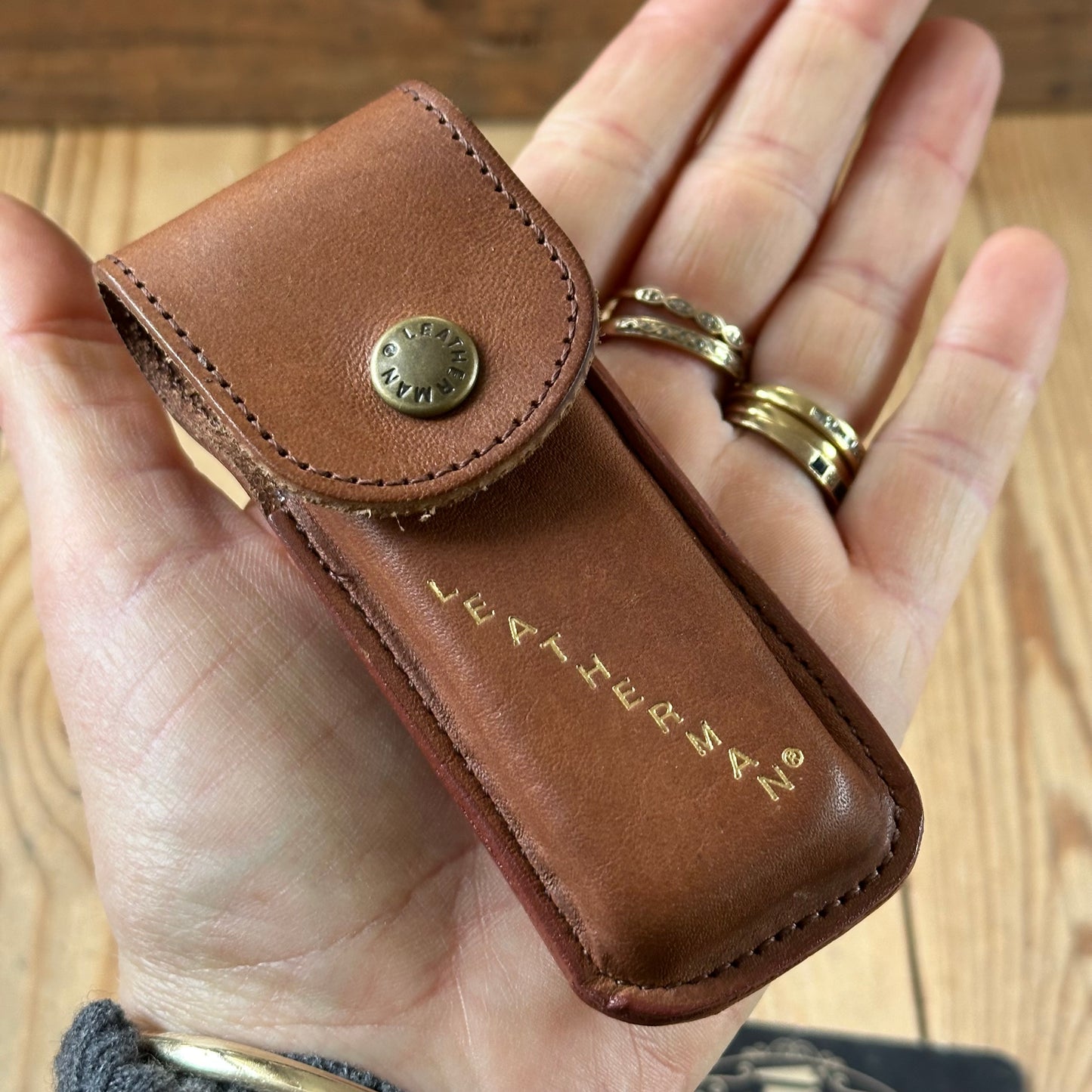 K45 Vintage LEATHERMAN USA WAVE Multi Tool in its Original leather sheath