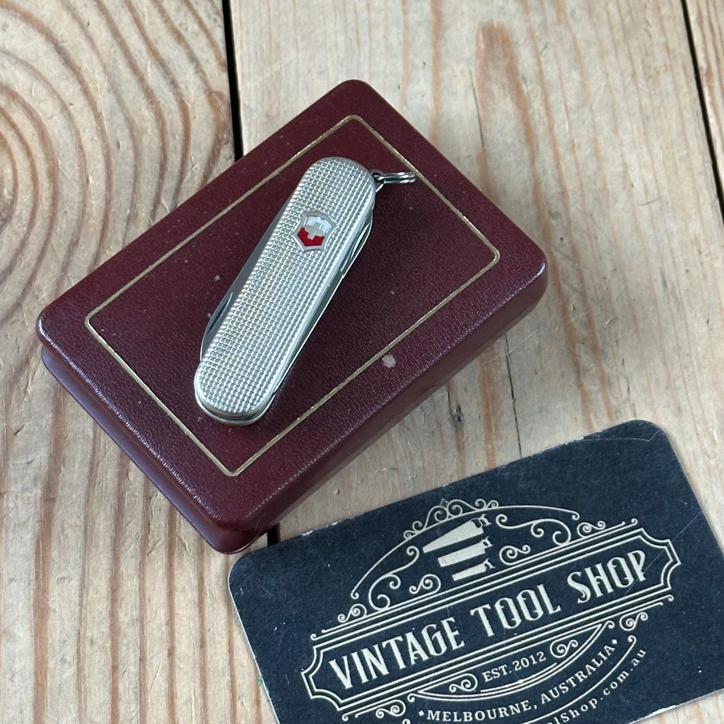 K51 Vintage engraved Victorinox SWISS 925 Barleycorn Pattern STERLING SILVER Tool SWISS ARMY KNIFE