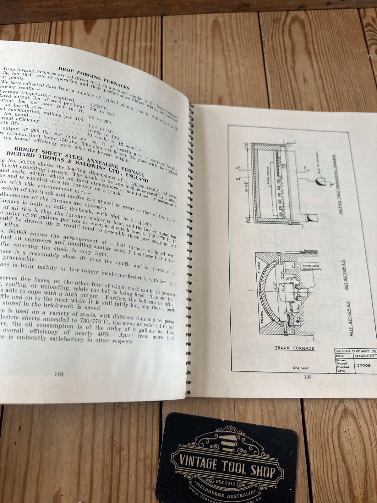 XBN9 Vintage 1950 BOOK The Applications of SHELL OIL FUEL by the Shell Company of Australia