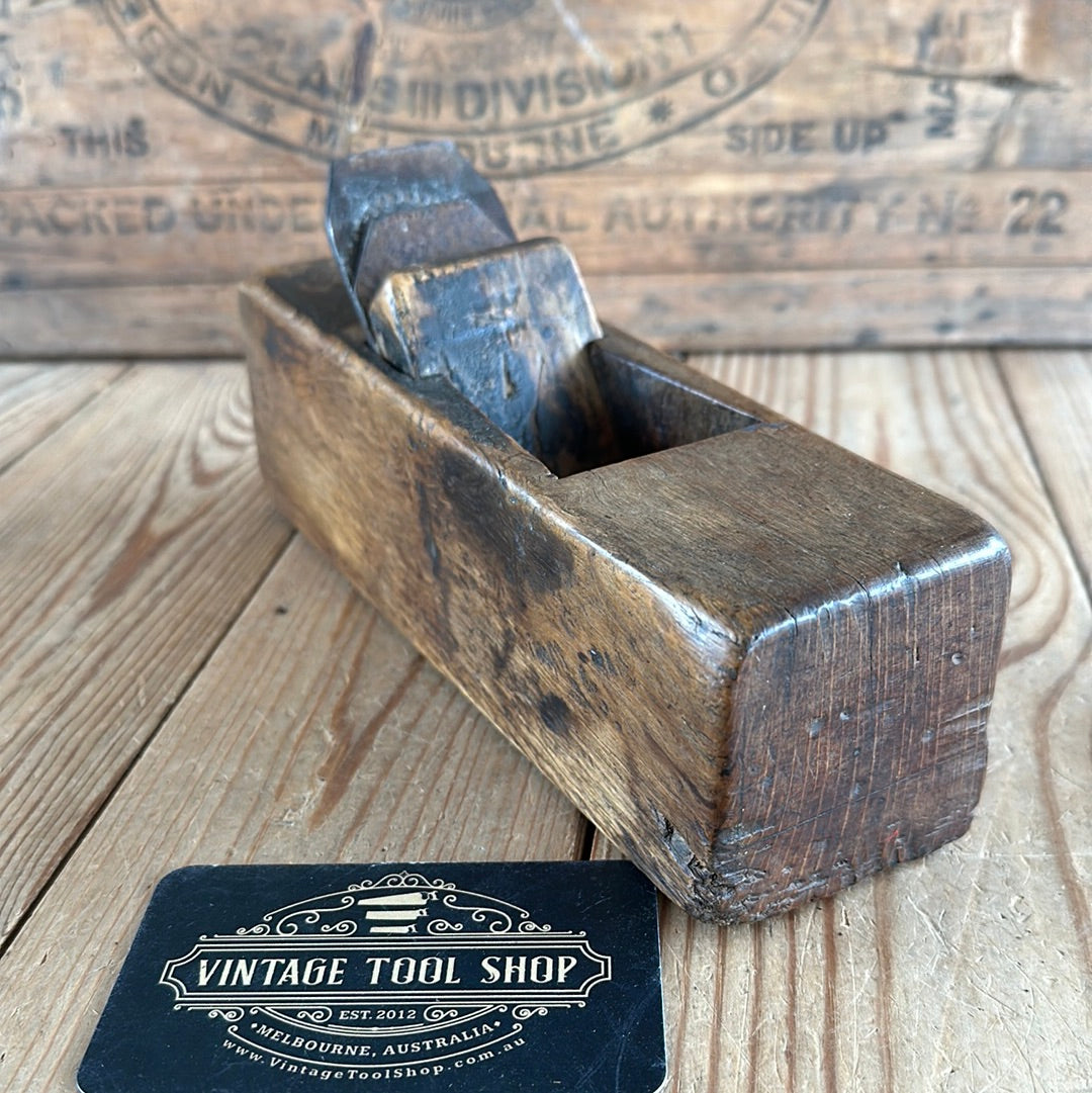 SOLD Y1622 Antique FRENCH OAK Wooden SMOOTHING PLANE