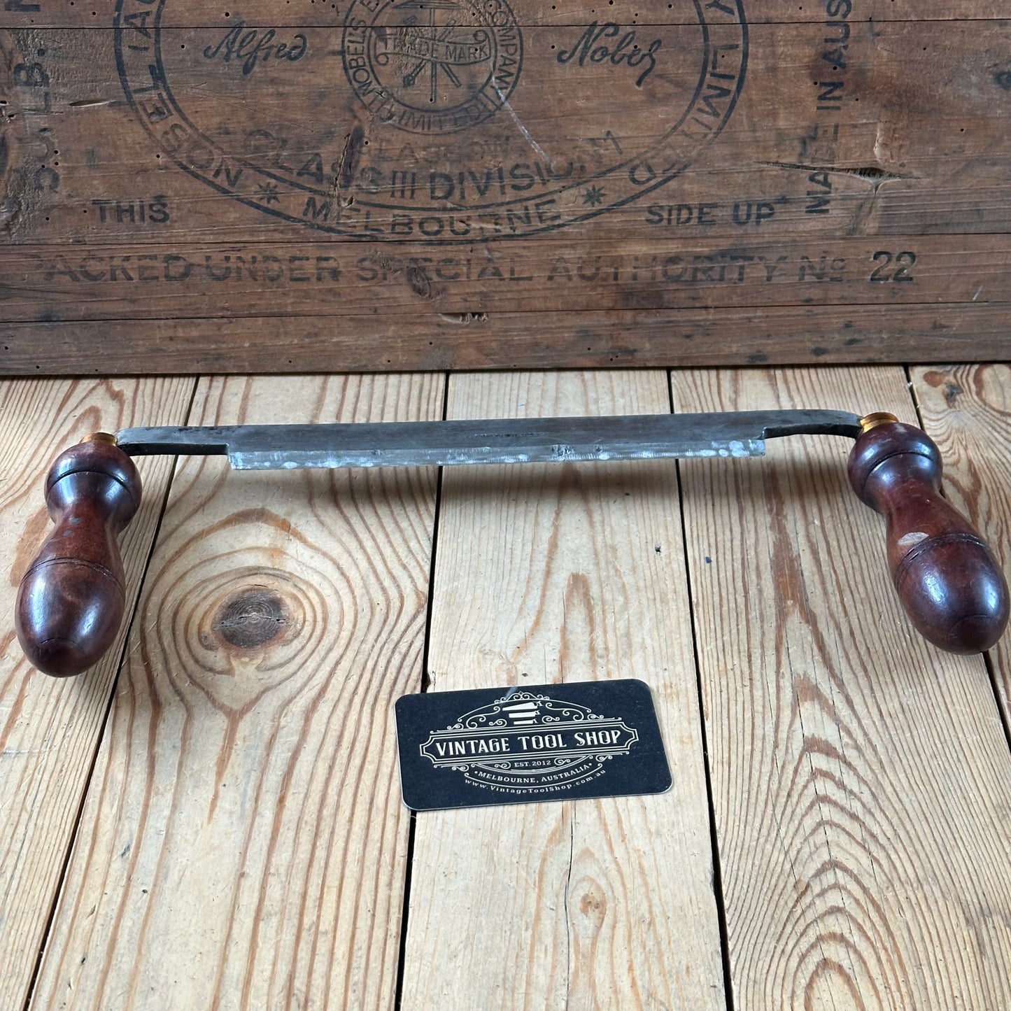 N1791 Vintage R.TIMMINS & SONS 8” DRAWKNIFE draw knife