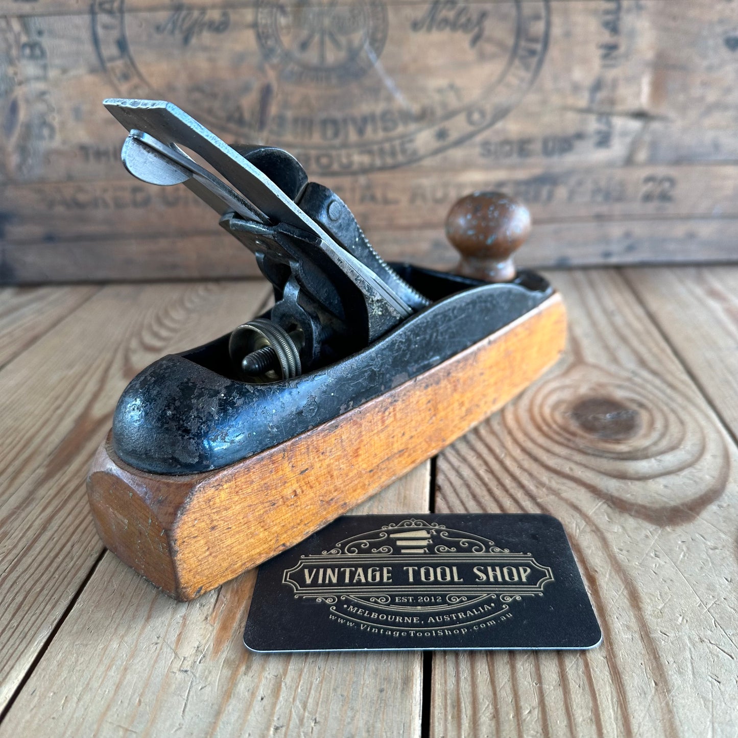 N1171 Antique STANLEY Rule & Level No.22 transitional PLANE