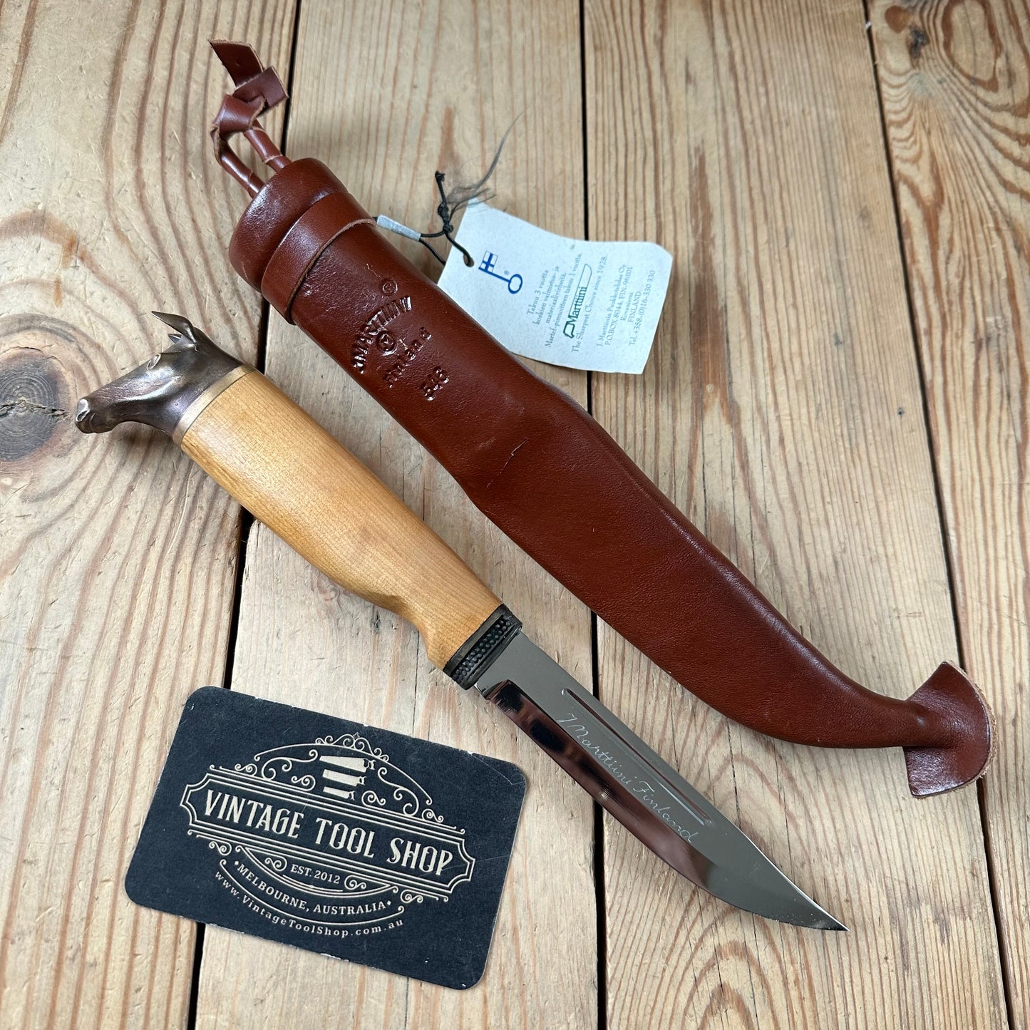 K41 Vintage Original Finnish MARTTIINI FINLAND Horse HEAD Puukko KNIFE