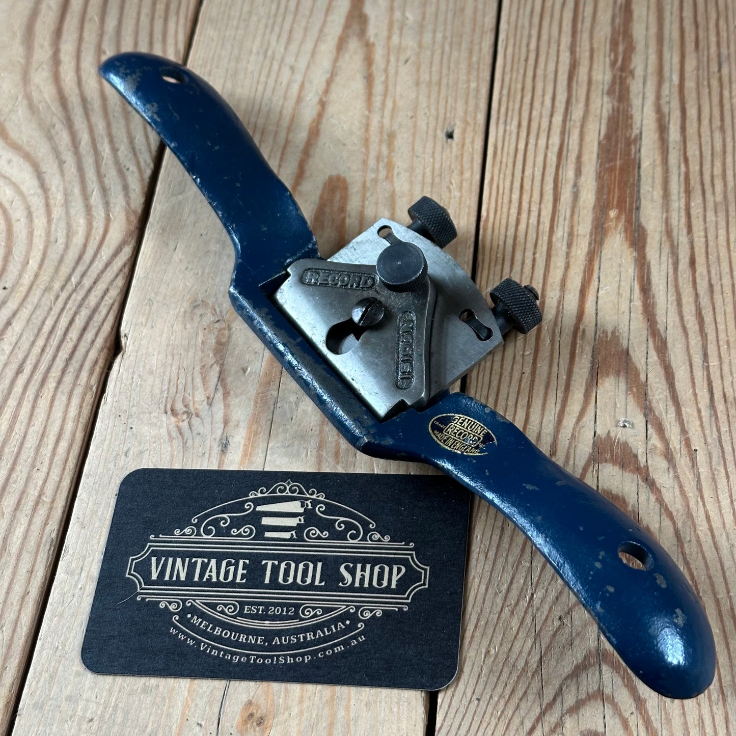H2494 Vintage RECORD England No.151 adjustable flat base SPOKESHAVE spoke shave