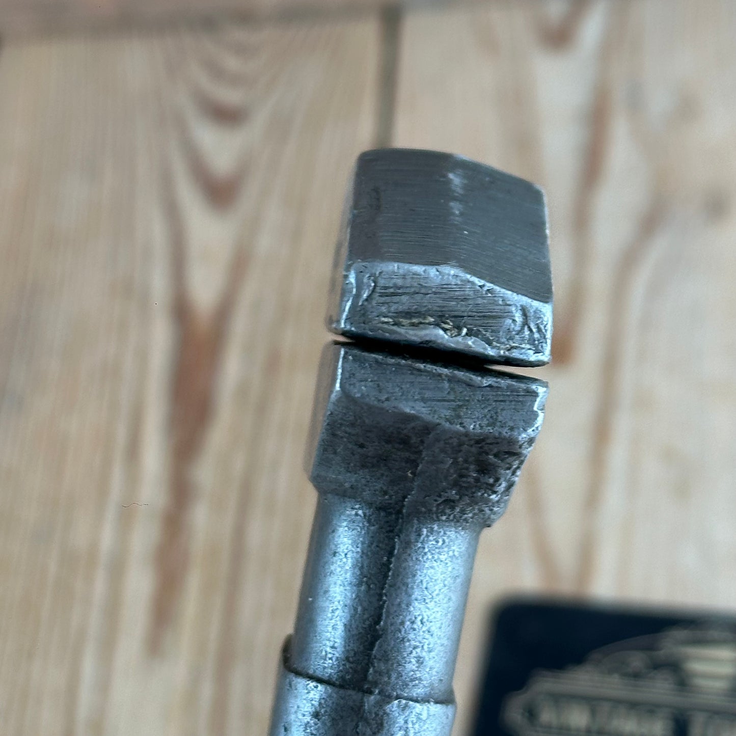 H2367 Vintage WHITMAN & BARNES USA Adjustable 8” WRENCH wooden handle