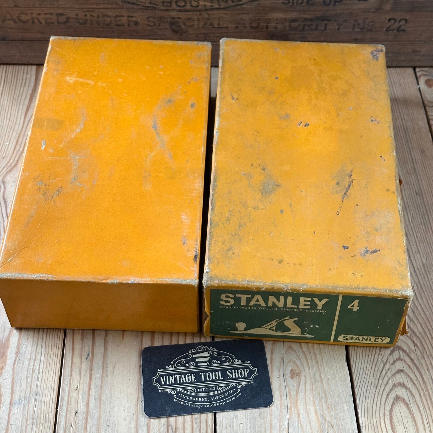 H2477 Vintage STANLEY England No.4 smoothing PLANE IOB