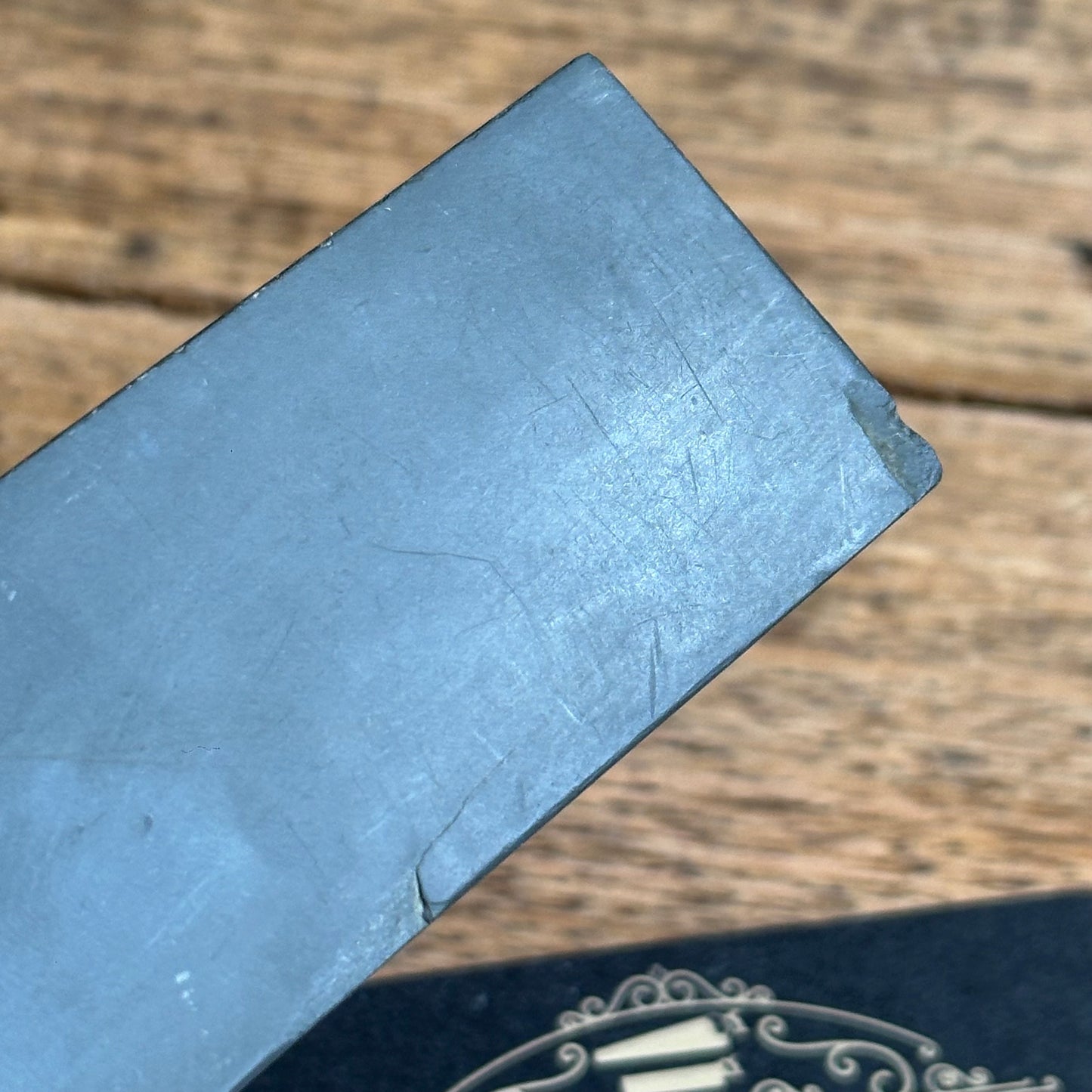 SOLD. A388 Vintage RARE! Labelled 7” ESCHER German THURINGIAN slate Razor HONE sharpening stone waterstone