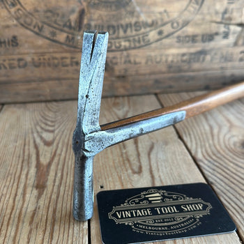Vtg OSBORN Upholstery Tack Leather Hammer W/ Original Wood Handle