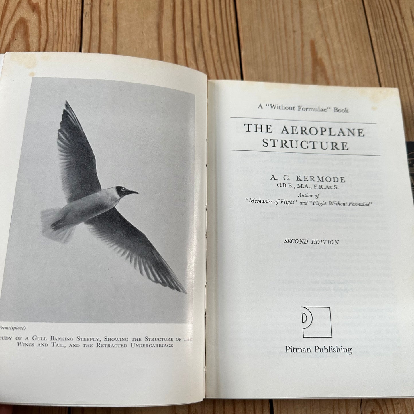 XBN171 Vintage 1972 BOOK THE AEROPLANE STRUCTURE A.C.Kermode