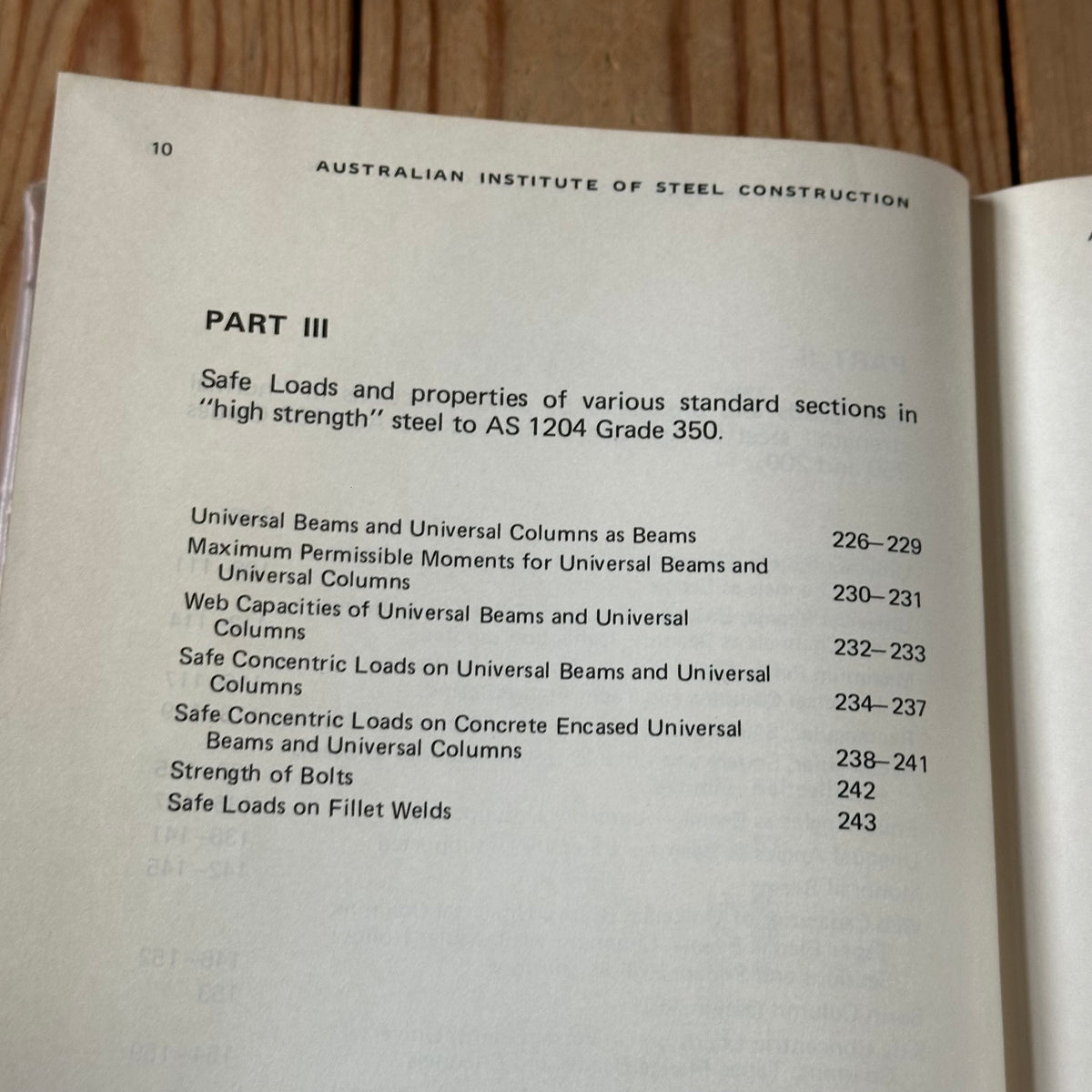 XBN196 Vintage 1974 BOOK SAFE LOAD TABLES for STRUCTURAL STEEL by the AUSTRALIAN INSTITUTE of STEEL CONSTRUCTION