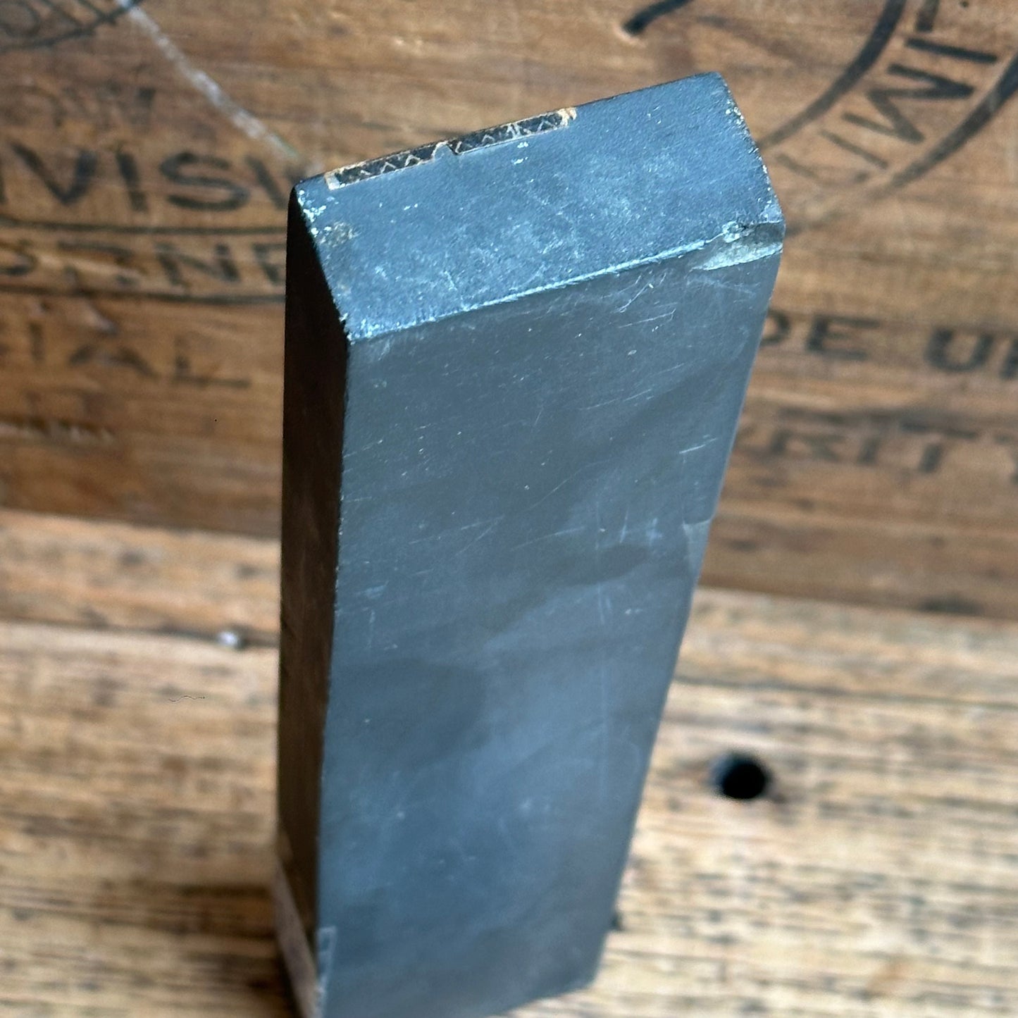 SOLD. A388 Vintage RARE! Labelled 7” ESCHER German THURINGIAN slate Razor HONE sharpening stone waterstone