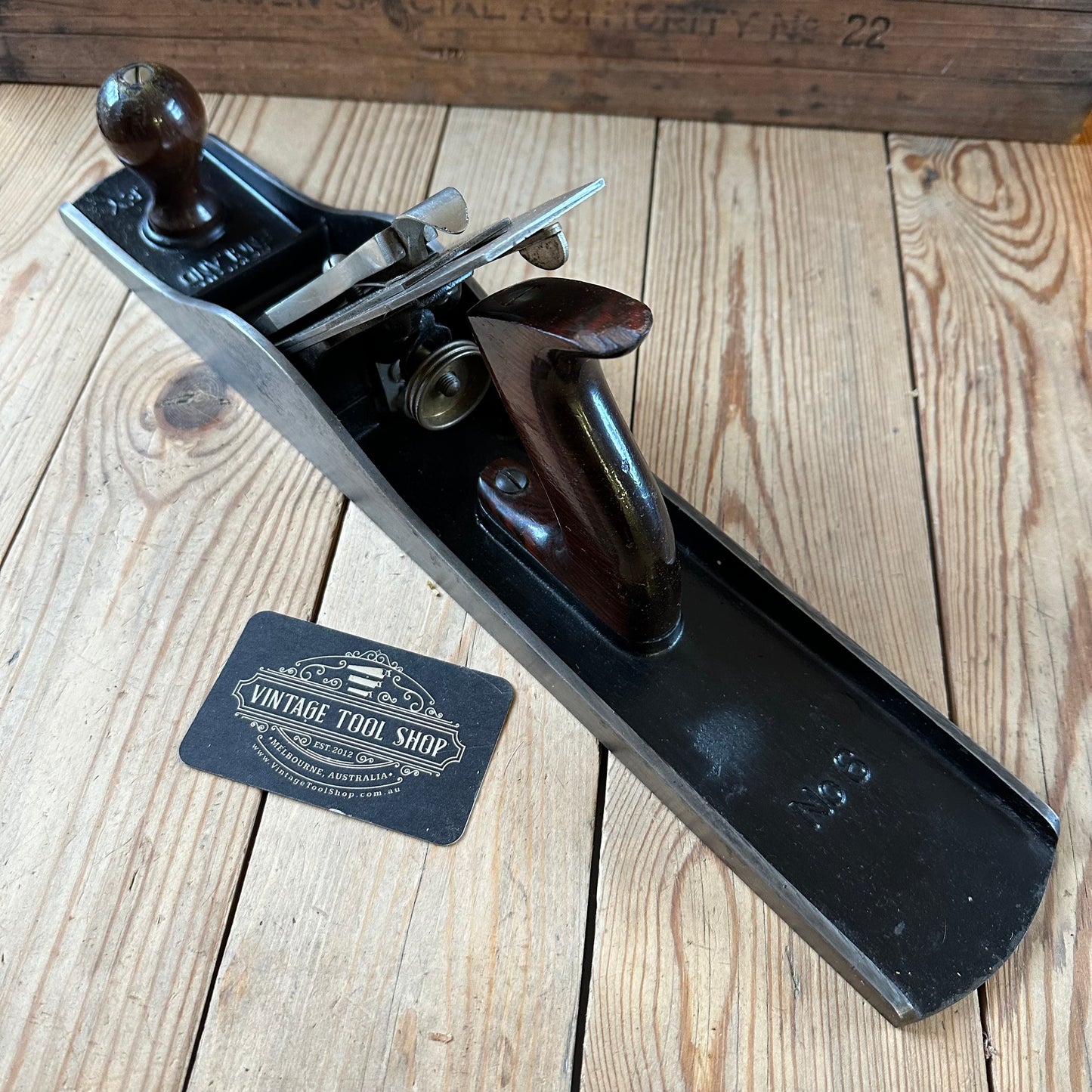 H2486 TIDY! Vintage STANLEY England No.6 jack PLANE IOB