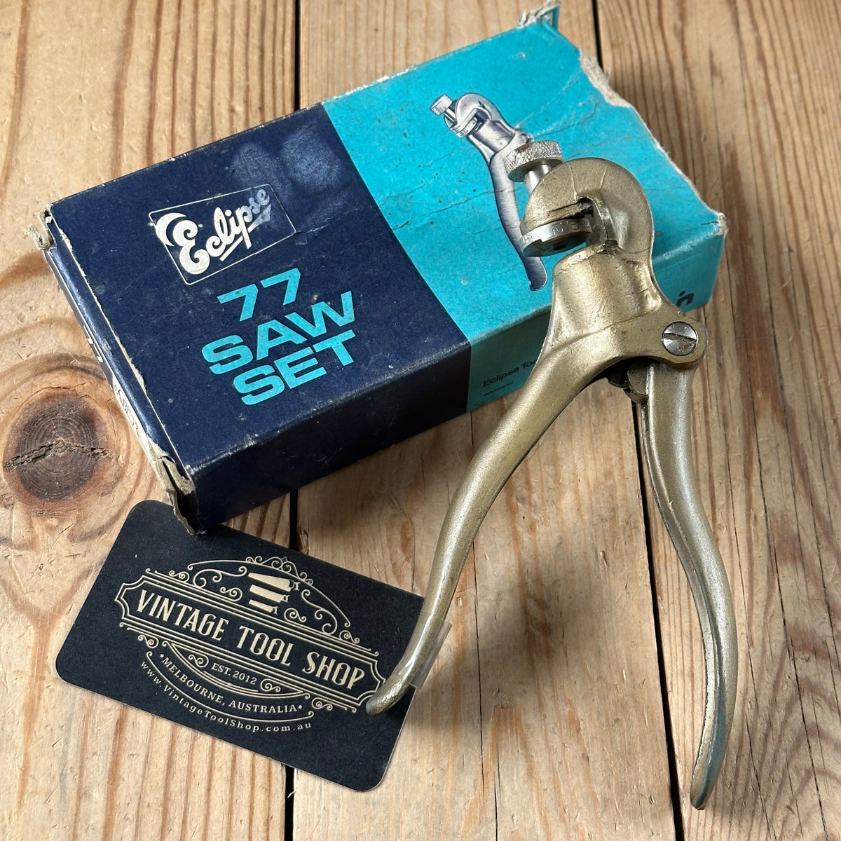 N1830 TIDY! Vintage ECLIPSE England No.77 SAW SET IOB
