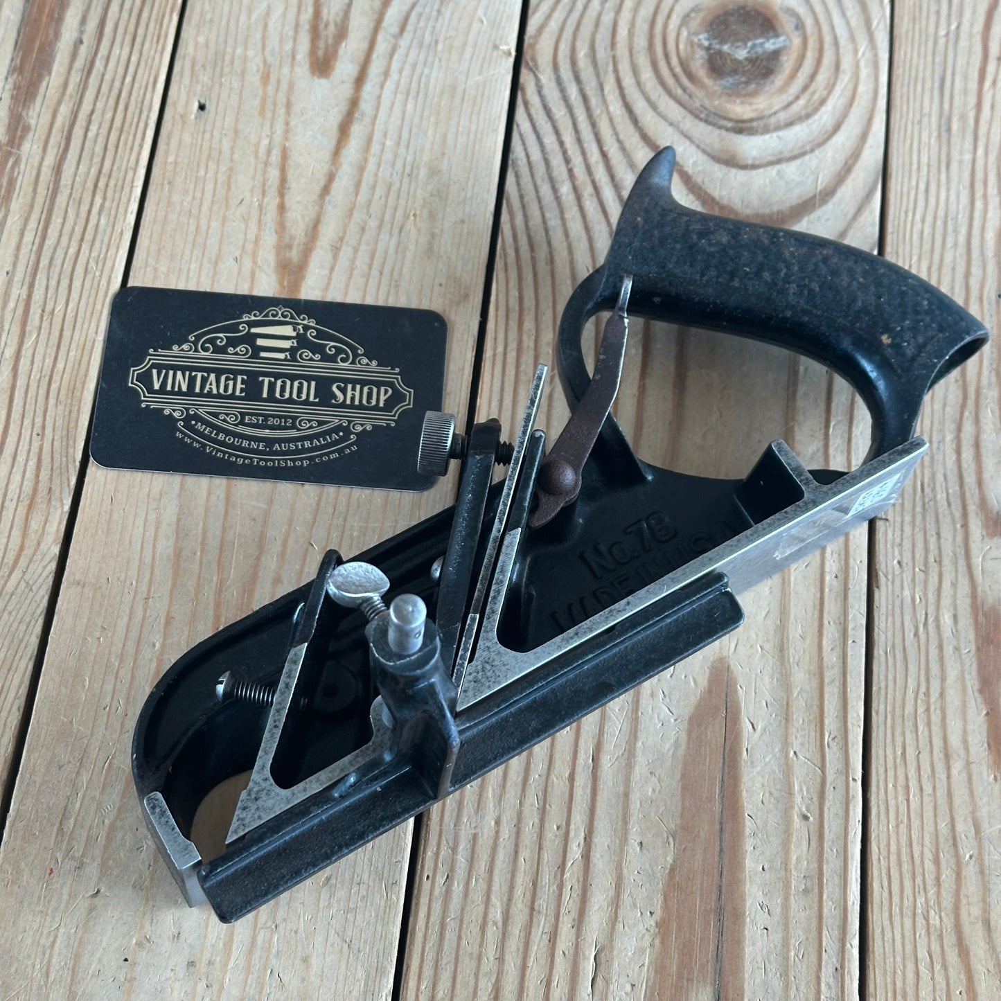 H2355 Vintage STANLEY USA Sweetheart No.78 Duplex RABBET rebate plane