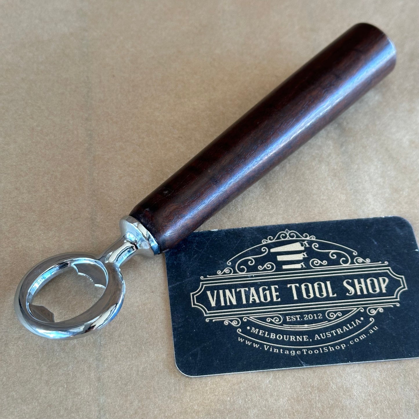 VTS7 NEW! Melbourne made GIDGEE wooden handle BOTTLE OPENER