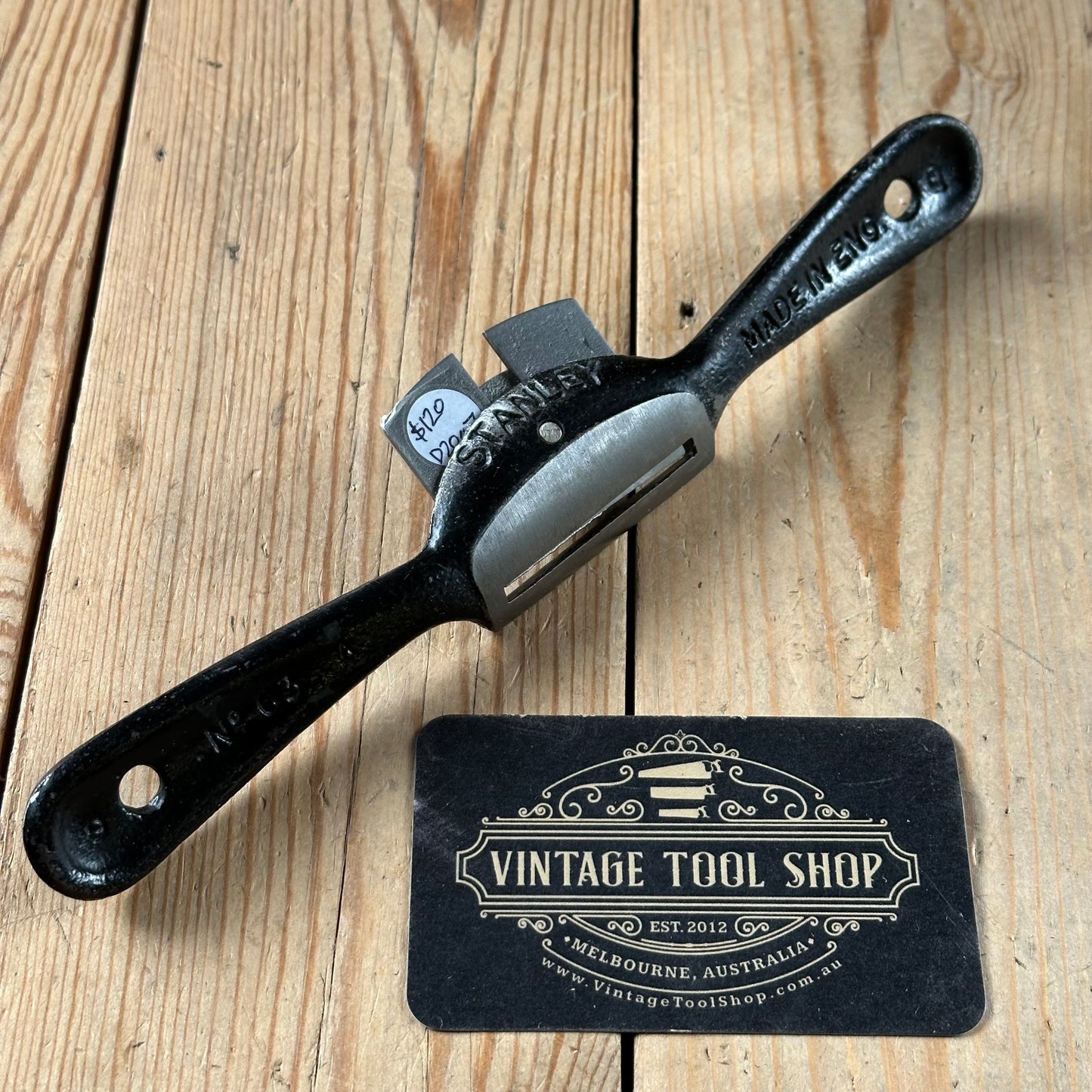 D2047 Vintage STANLEY England No:63 convex SPOKESHAVE Spoke shave