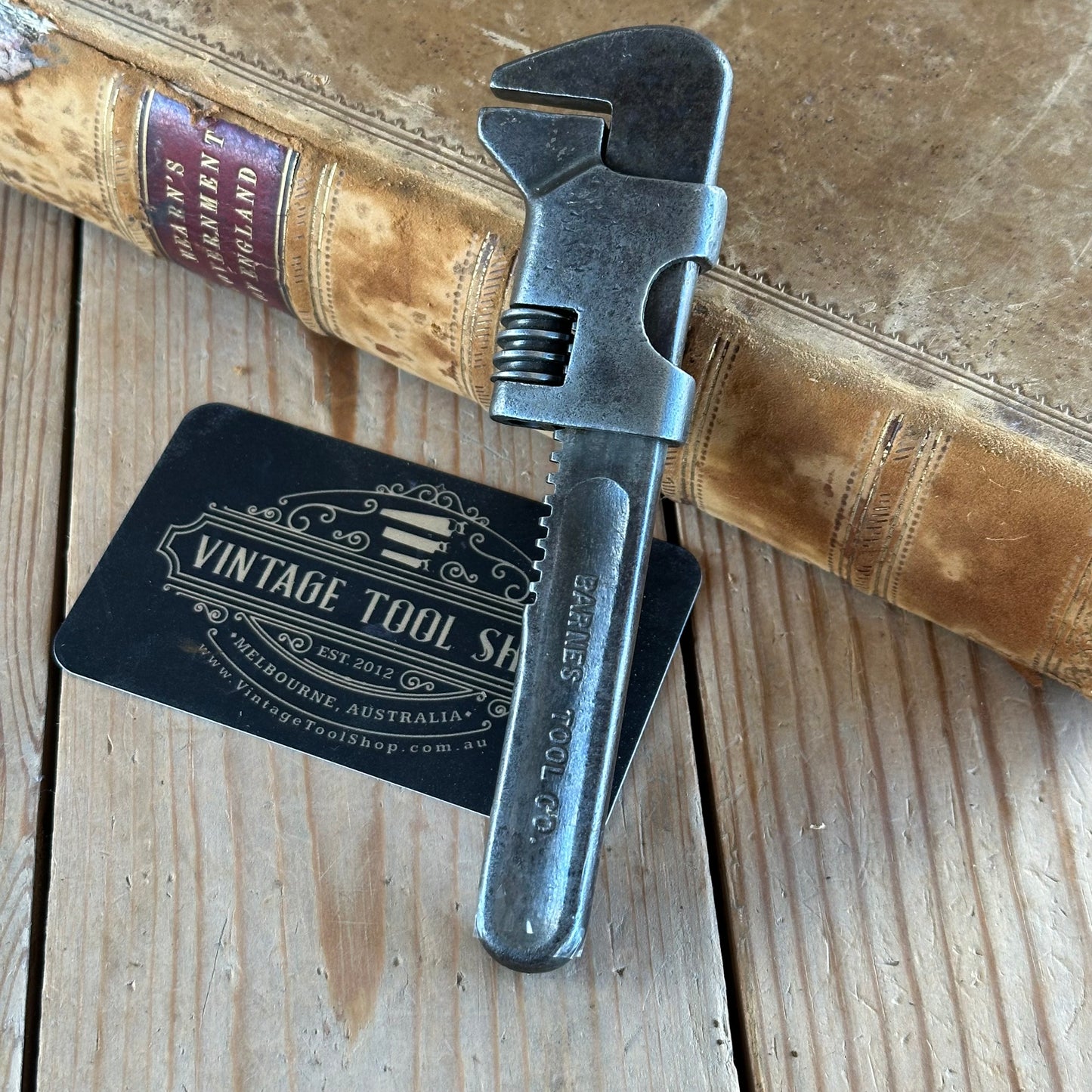 N1487 Vintage BARNES TOOL Co Small 5” WRENCH