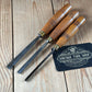 H2428 Vintage SET of 3 x ADDIS England Carving GOUGE CHISELS