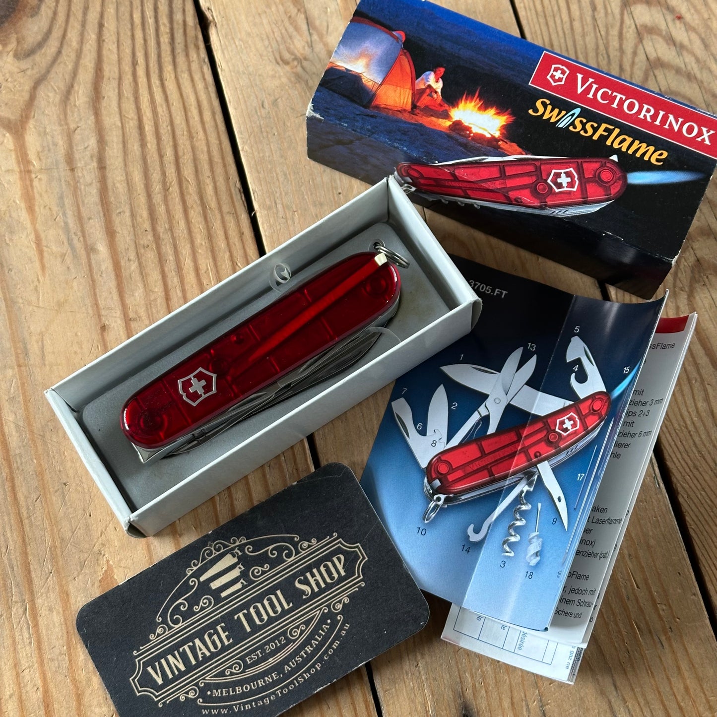 K64 ULTRA RARE! Vintage Collectable Victorinox SWISS FLAME SWISS ARMY KNIFE