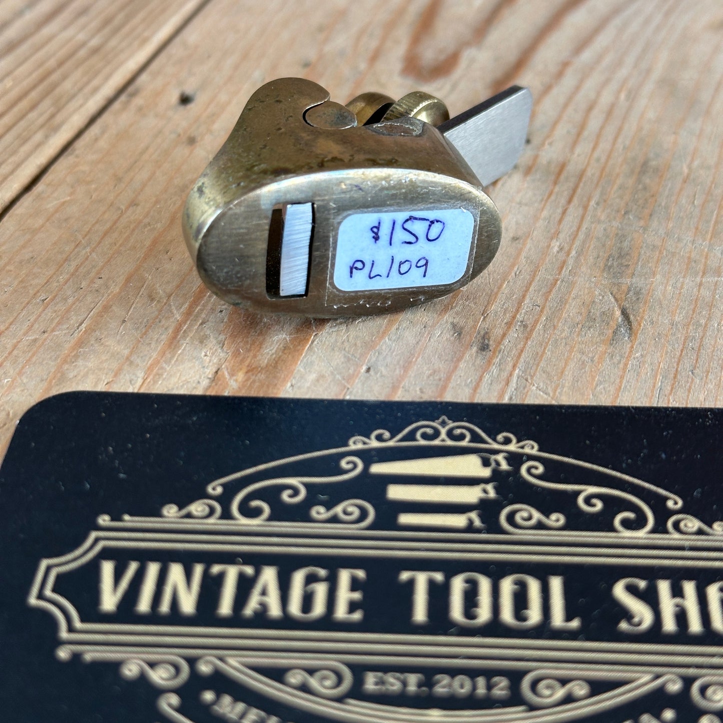 SOLD PL109 Vintage IBEX brass mini VIOLIN plane