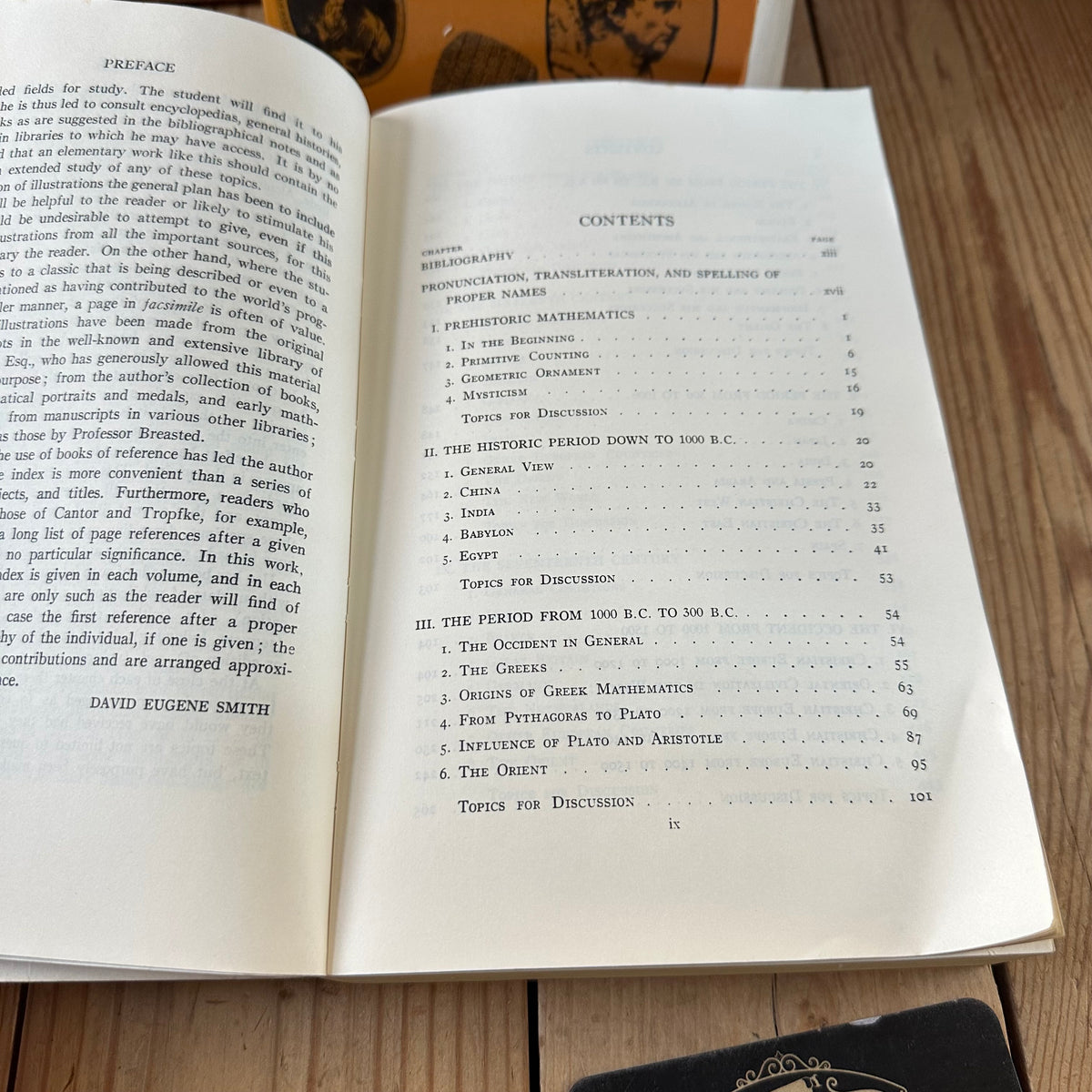 N1996 FASCINATING! Vintage BOOK HISTORY of MATHEMATICS by D.E.Smith in two volumes