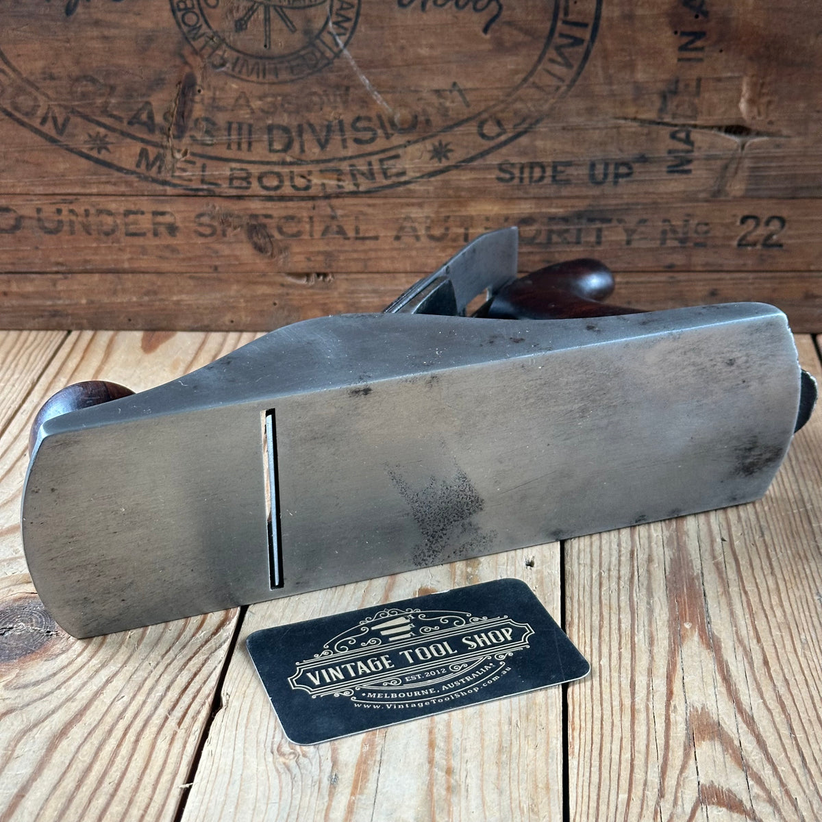 N1866 Vintage STANLEY USA Type 11 No.4 1/2 PLANE with Rosewood handles