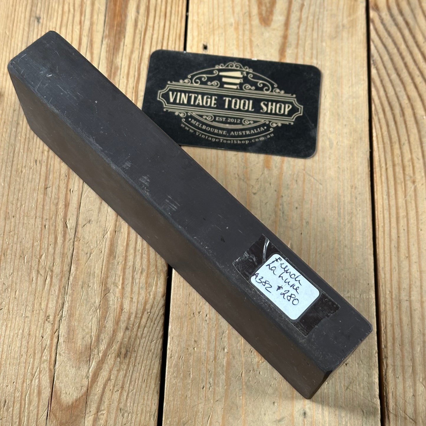 A382 MASSIVE! Vintage extra wide FRENCH LA LUNE natural sharpening water STONE