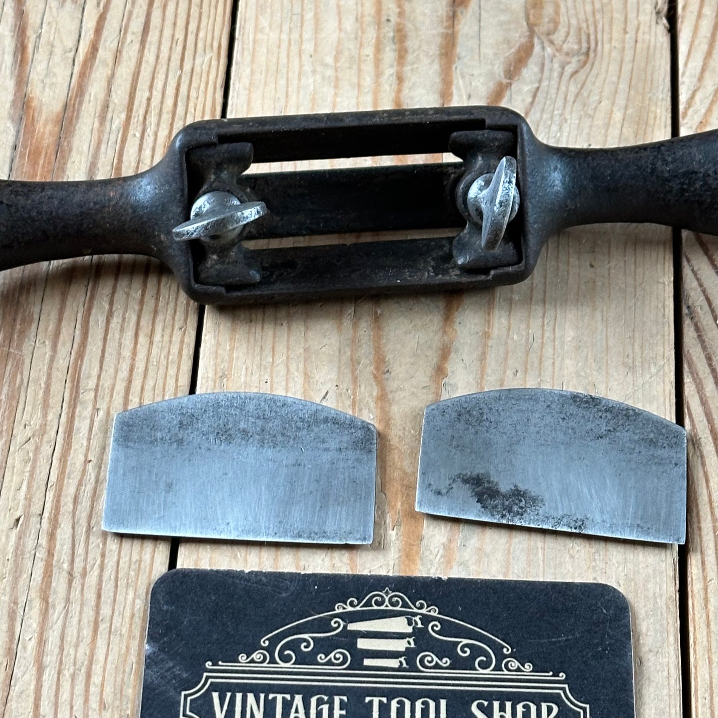 D2053 Antique 1870s STANLEY USA No.62 dual SPOKESHAVE spoke shave