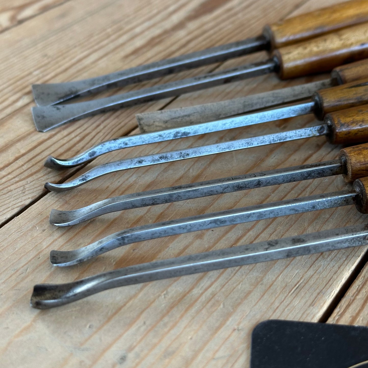 D1920 COOL! Vintage set of 8 x Carving CHISELS