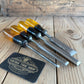 H1754 Vintage set of 5 x STANLEY Australia BEVEL chisels