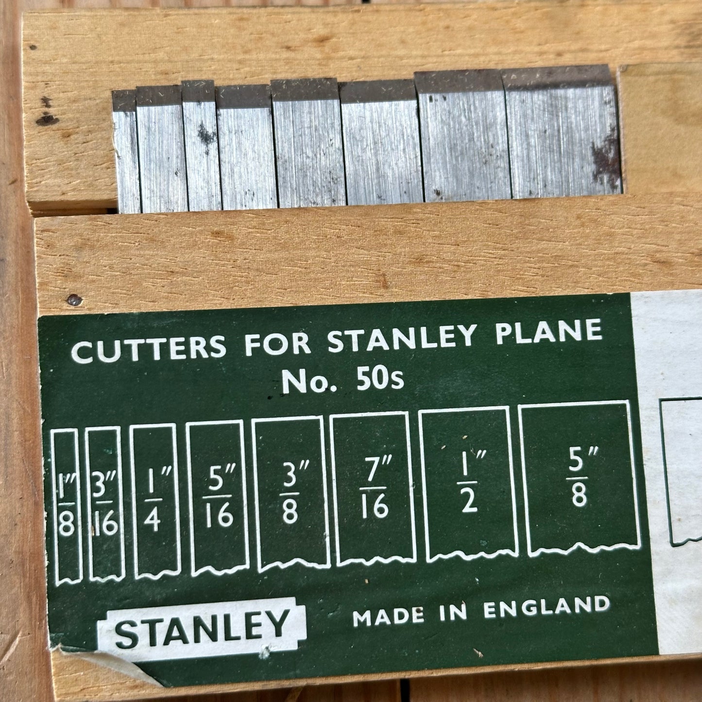 H2492 Vintage STANLEY England No.50S plough PLANE with cutters IOB