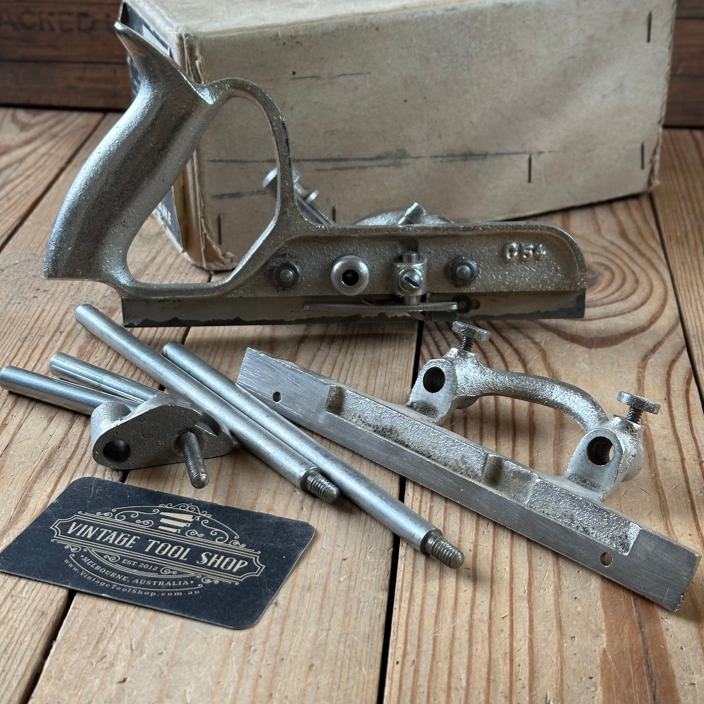 N894 Vintage 1945-1955 CARTER Australia No:C54 plow & groover + 7 x cutters PLANE IOB