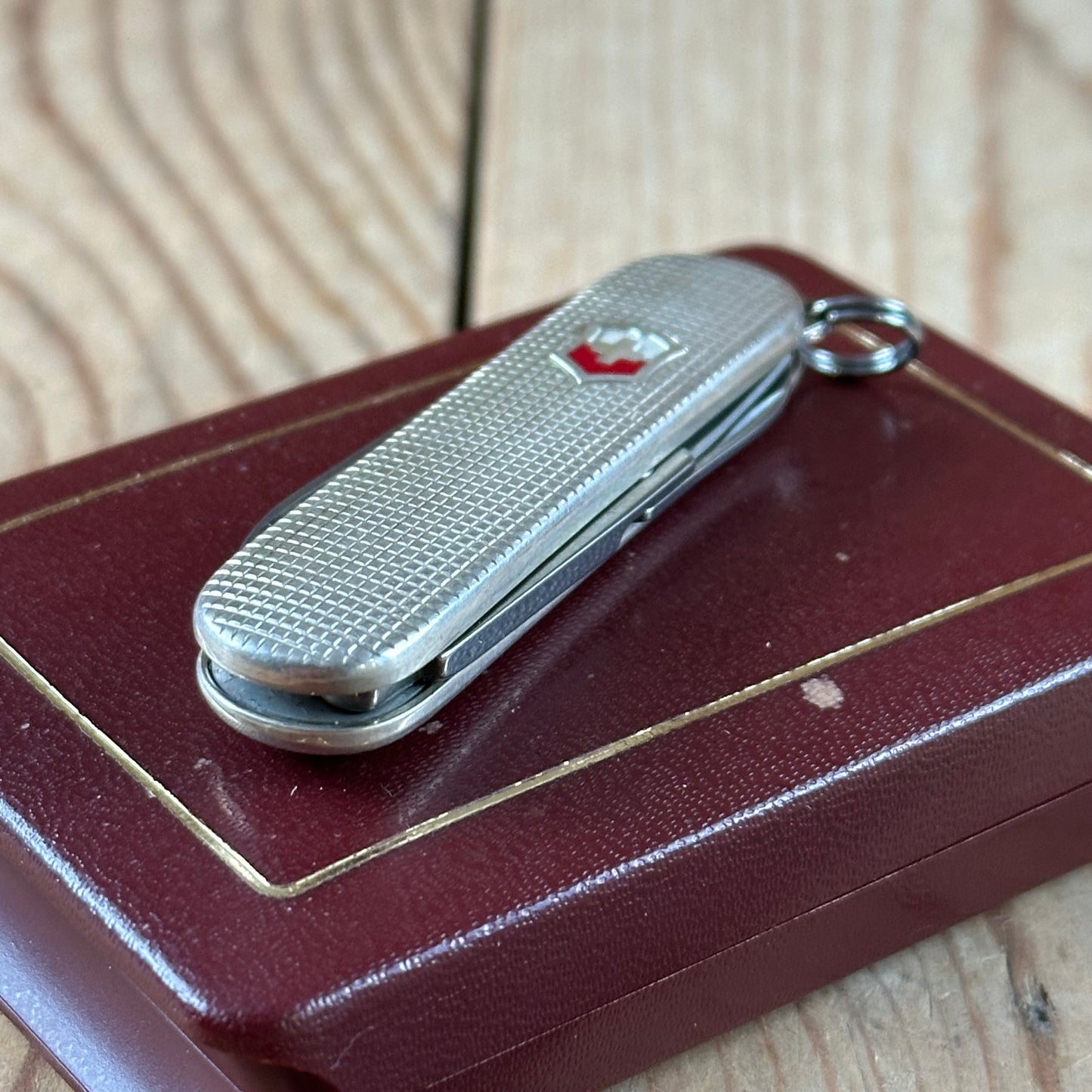 K51 Vintage engraved Victorinox SWISS 925 Barleycorn Pattern STERLING SILVER Tool SWISS ARMY KNIFE