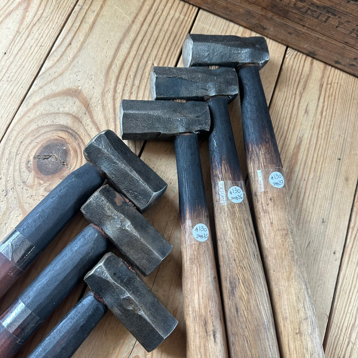 JMB Blacksmith made LARGE HAND FORGED 1045 steel DOG HEAD HAMMERS. Made by Jacob Marcus BONESAW