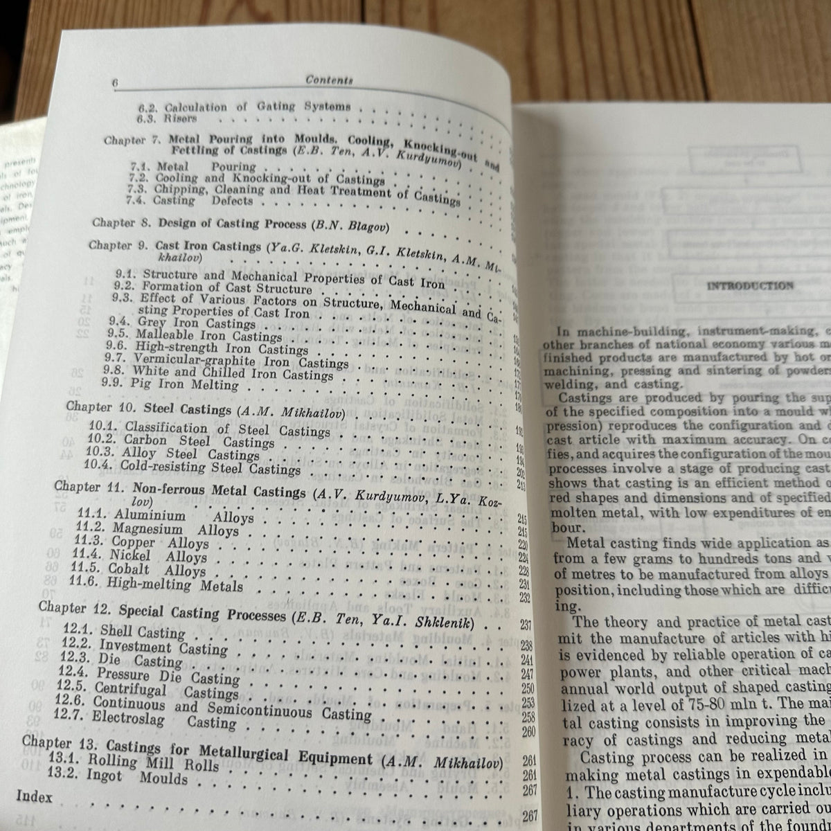 N1999 Vintage 1989BOOK METAL CASTING Edited by A.M.Mikhailov