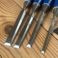 H2643 Vintage Set of 4 x MARPLES Bevelled CHISELS