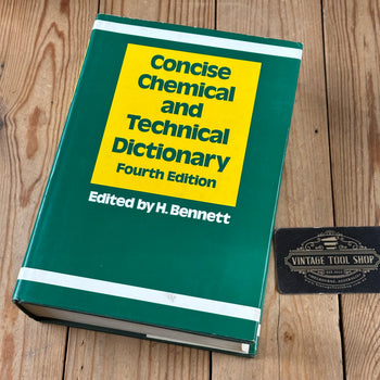 XBN175 Vintage 1986 BOOK Concise CHEMICAL and TECHNICAL DICTIONARY Fourth Edition by H.Bennett