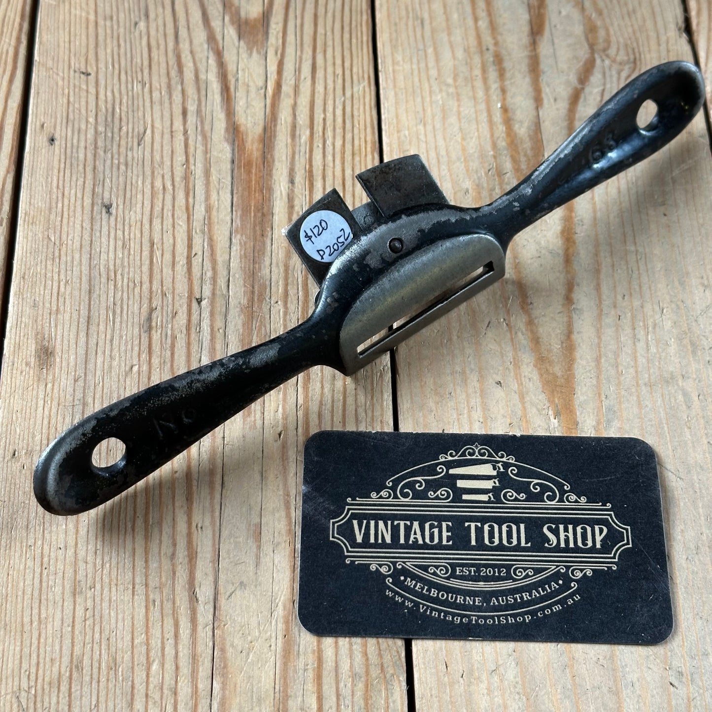 D2052 Vintage Stanley England No:63 convex SPOKESHAVE Spoke shave with NOS blade