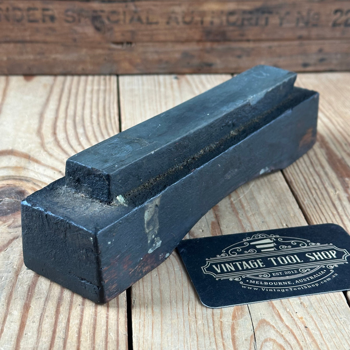 A400 CUTE! Vintage Welsh LLYN IDWAL SHARPENING STONE Mounted Natural Stone